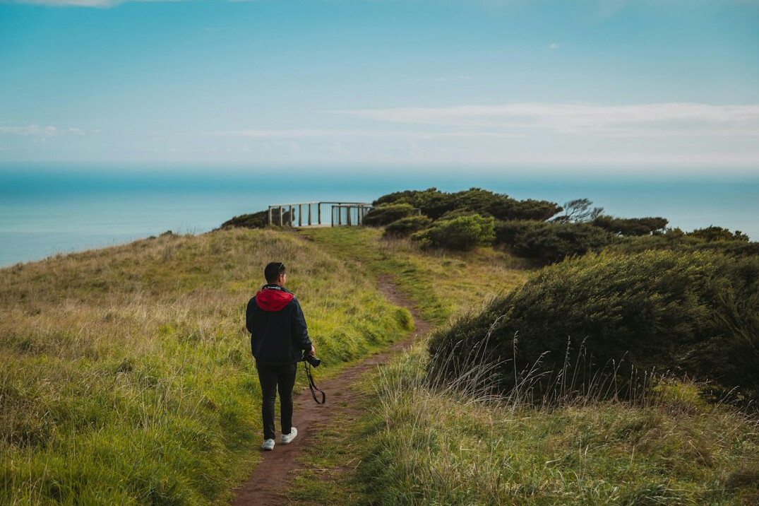 person on path to success